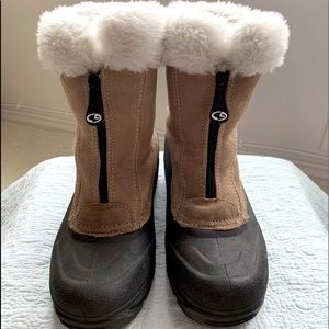 SOLD Women’s CG Thermolite Tan Leather Suede Snow Boots